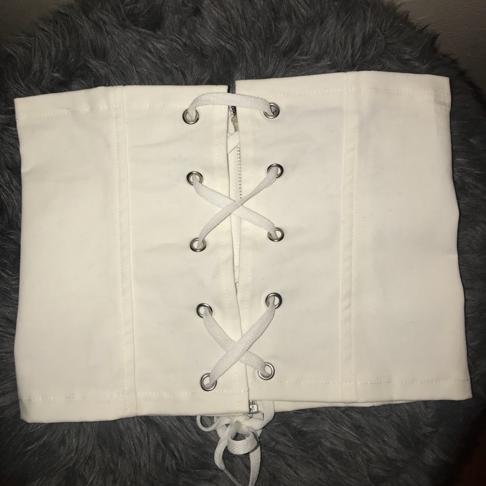 Denim corset ( ivory )